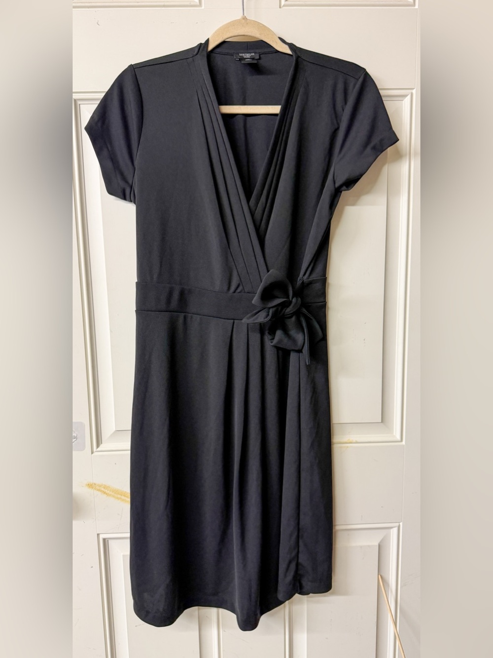 Ann Taylor Factory, Black Wrap Dress, Size 10p